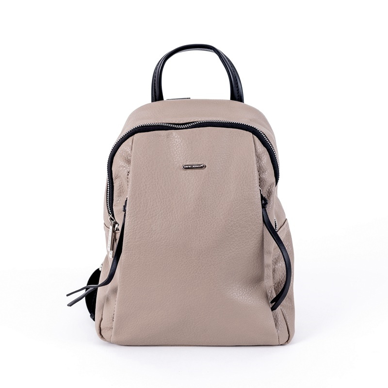 David Jones Paris Hnědo-šedý batoh střední velikosti David Jones 6727-3A, obsah cca. 6 l