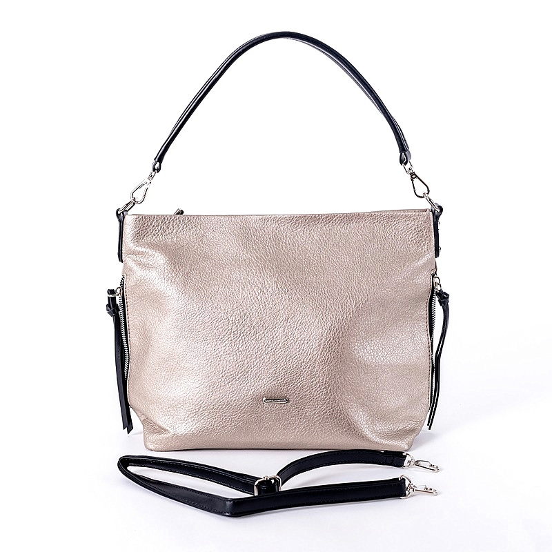David Jones Paris Středně velká kabelka na rameno i crossbody David Jones 6727-2A zlatá
