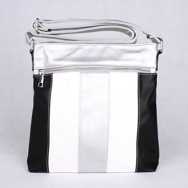 ROMINA&CO Střední crossbody kabelka ROMINA & CO 313 stříbrná