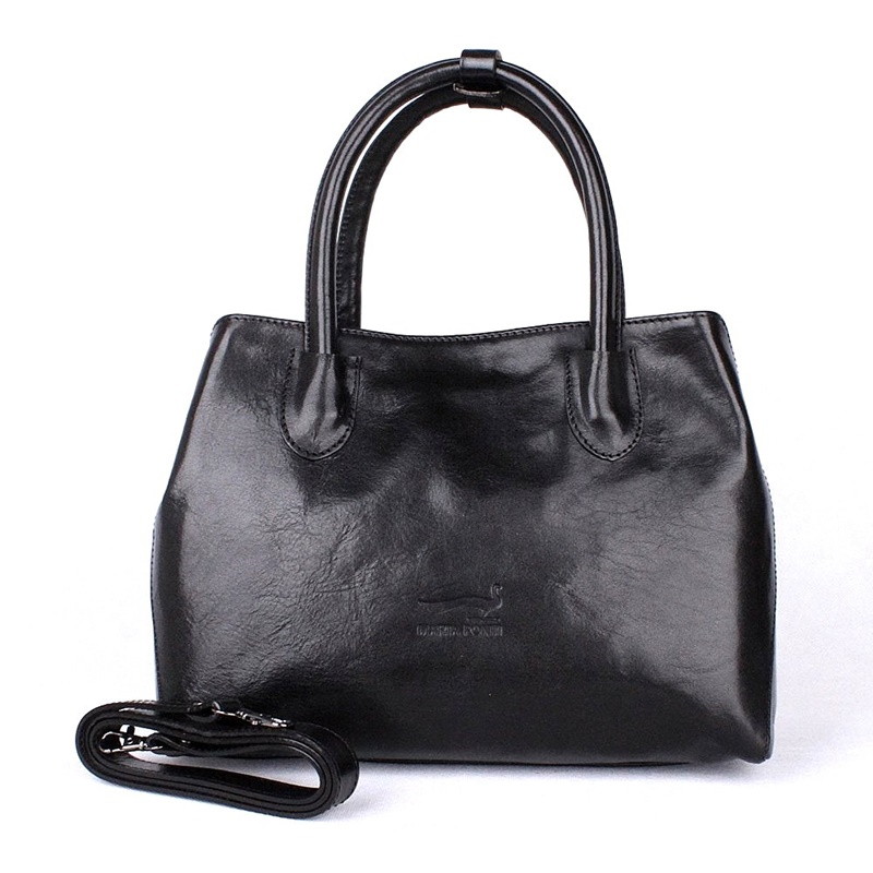 Luxusní střední dámská kabelka do ruky Marta Ponti no. 6093 černá