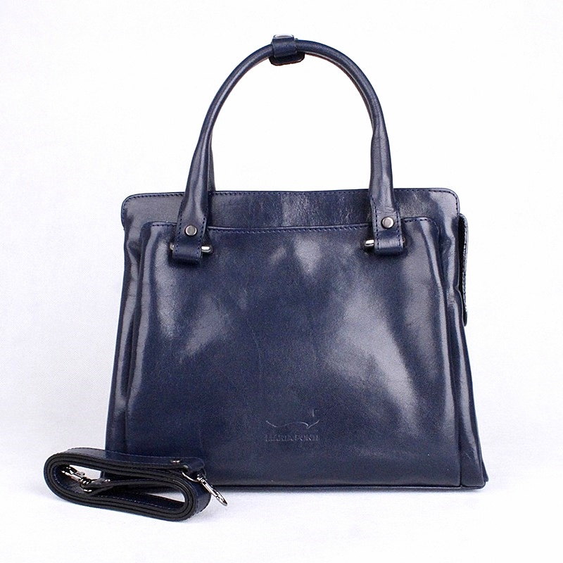 Luxusní dámská kabelka do ruky Marta Ponti no. 6056 tmavěmodrá