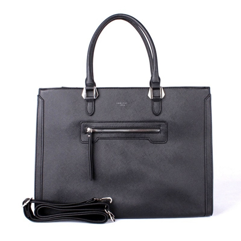 David Jones Paris Velká elegantní kabelka do ruky David Jones CM6572 černá