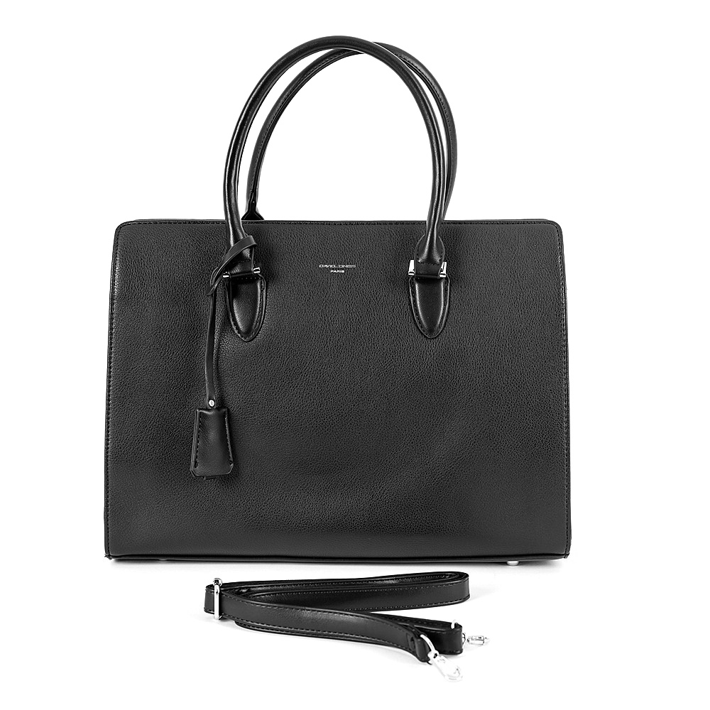 David Jones Paris Velká elegantní kabelka do ruky David Jones CH21083 černá na formát A4