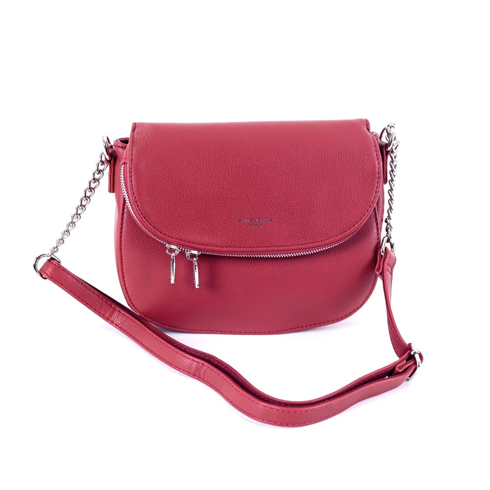 David Jones Paris Malá crossbody kabelka David Jones 6815-1 tmavěčervená