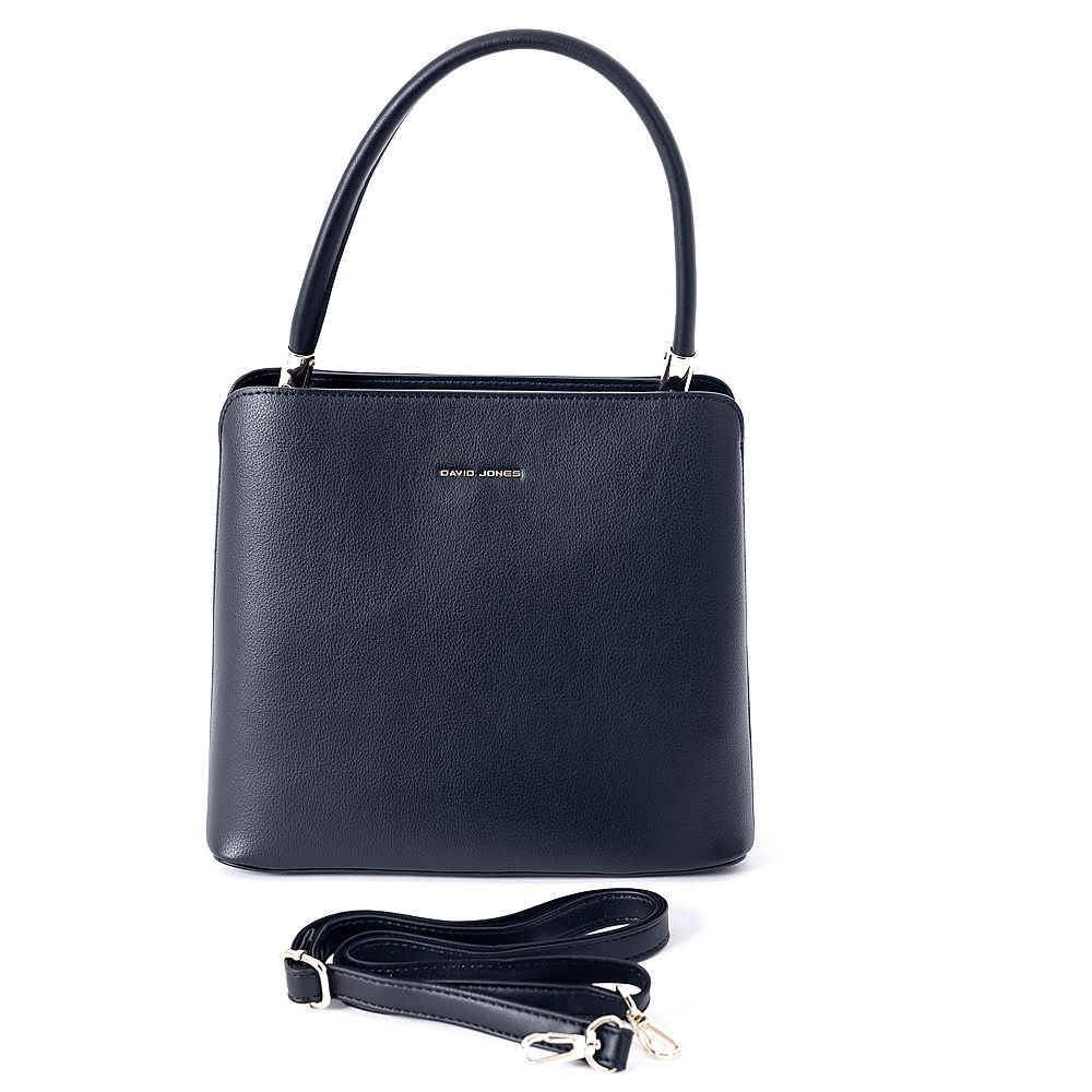David Jones Paris Tříoddílová elegantní kabelka do ruky David Jones 6840-2 černá