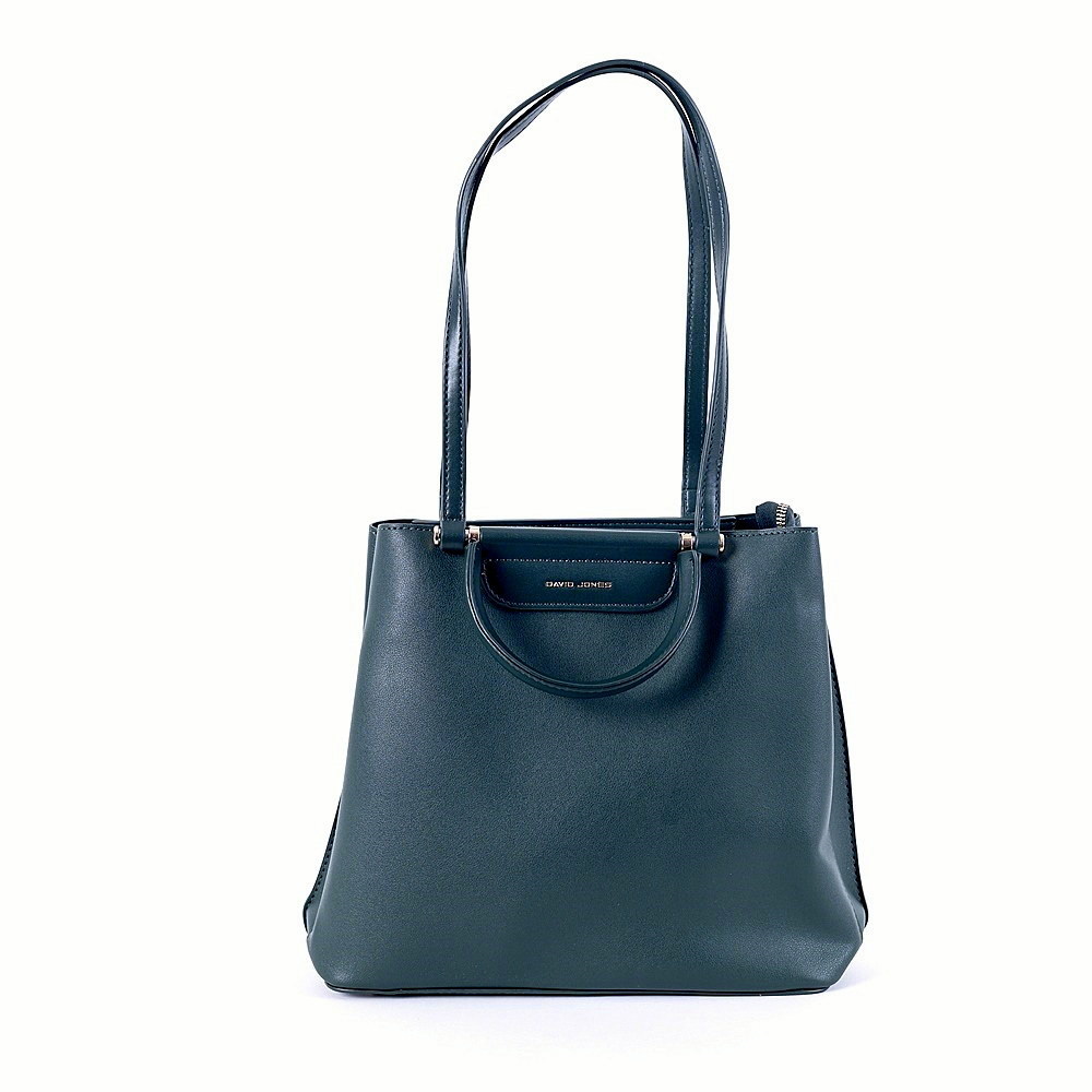 David Jones Paris Středně velká kabelka do ruky i na rameno David Jones CM6522 zelená