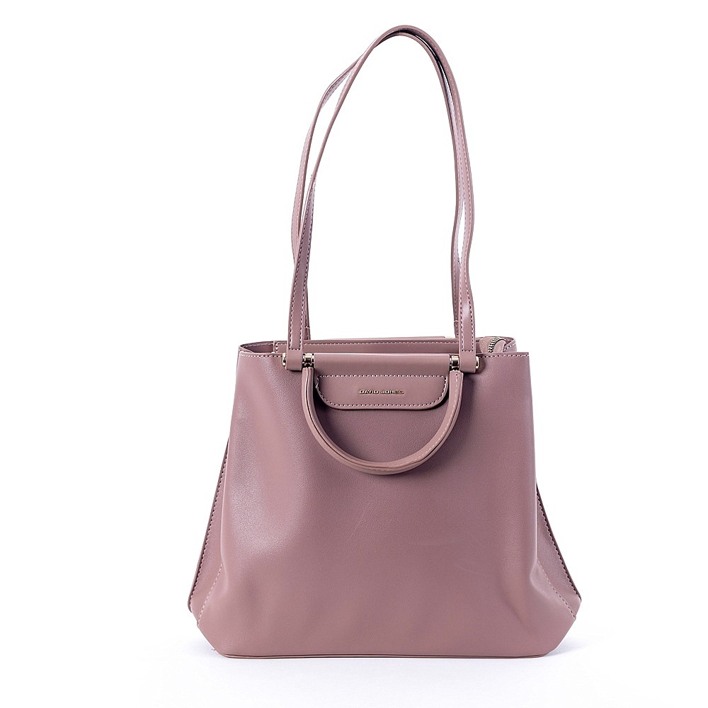 David Jones Paris Středně velká kabelka do ruky i na rameno David Jones CM6522 růžová