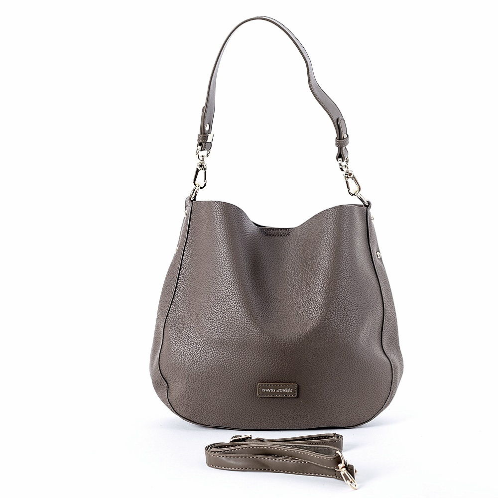 David Jones Paris Středně velká moderní kabelka na rameno i crossbody David Jones CM6561 tmavěhnědá