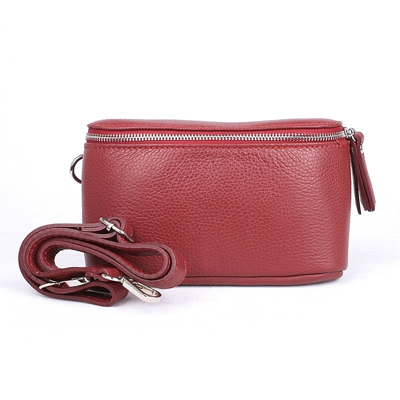 Dámská kožená ledvinka Borse in Pelle no. 121 tmavěčervená