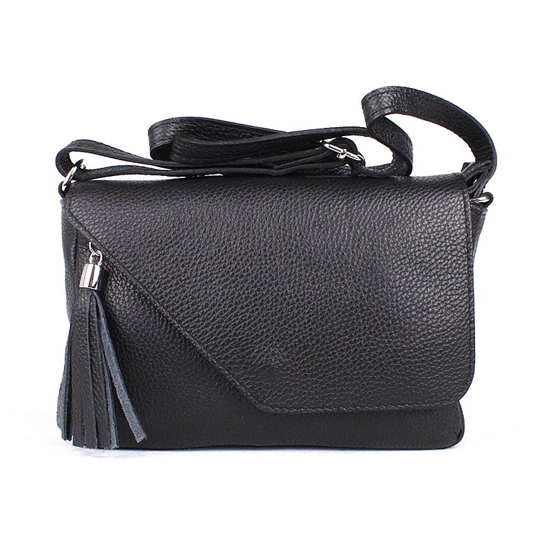 Malá kožená crossbody kabelka no. 151 černá