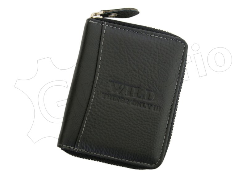 WILD things only !!! Celozipová kožená peněženka Wild Things Only 5508 černá