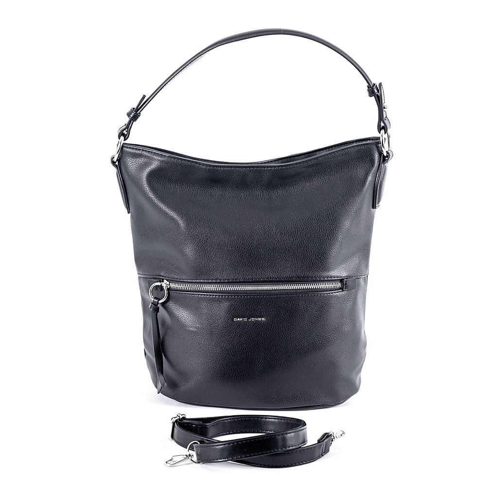 David Jones Paris Středně velká kabelka na rameno i crossbody David Jones 6765-1 černá