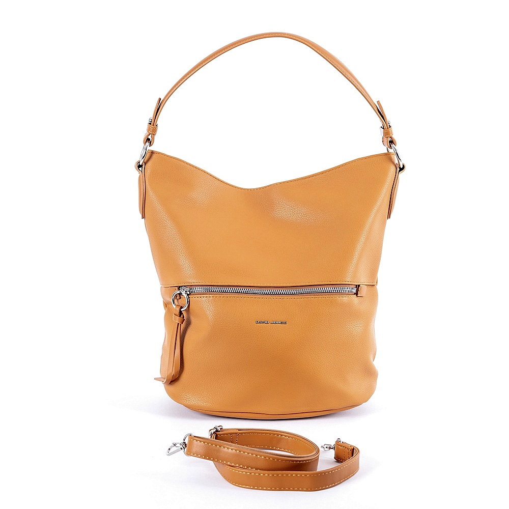 David Jones Paris Středně velká kabelka na rameno i crossbody David Jones 6765-1 tmavěoranžová
