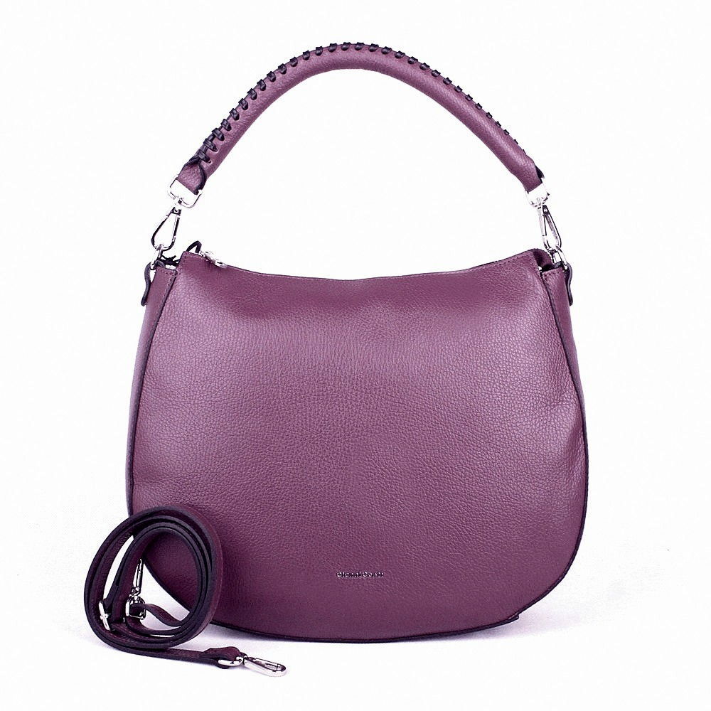 Kvalitní značková kožená kabelka na rameno/crossbody Gianni Conti no. 167 vínová