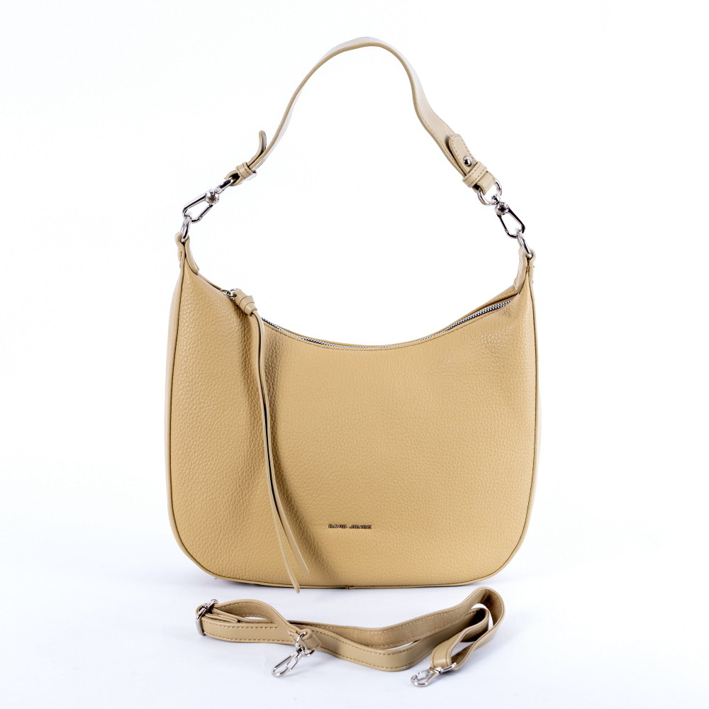 Středně velká kabelka na rameno/crossbody David Jones 6901-2  světle hořčicová