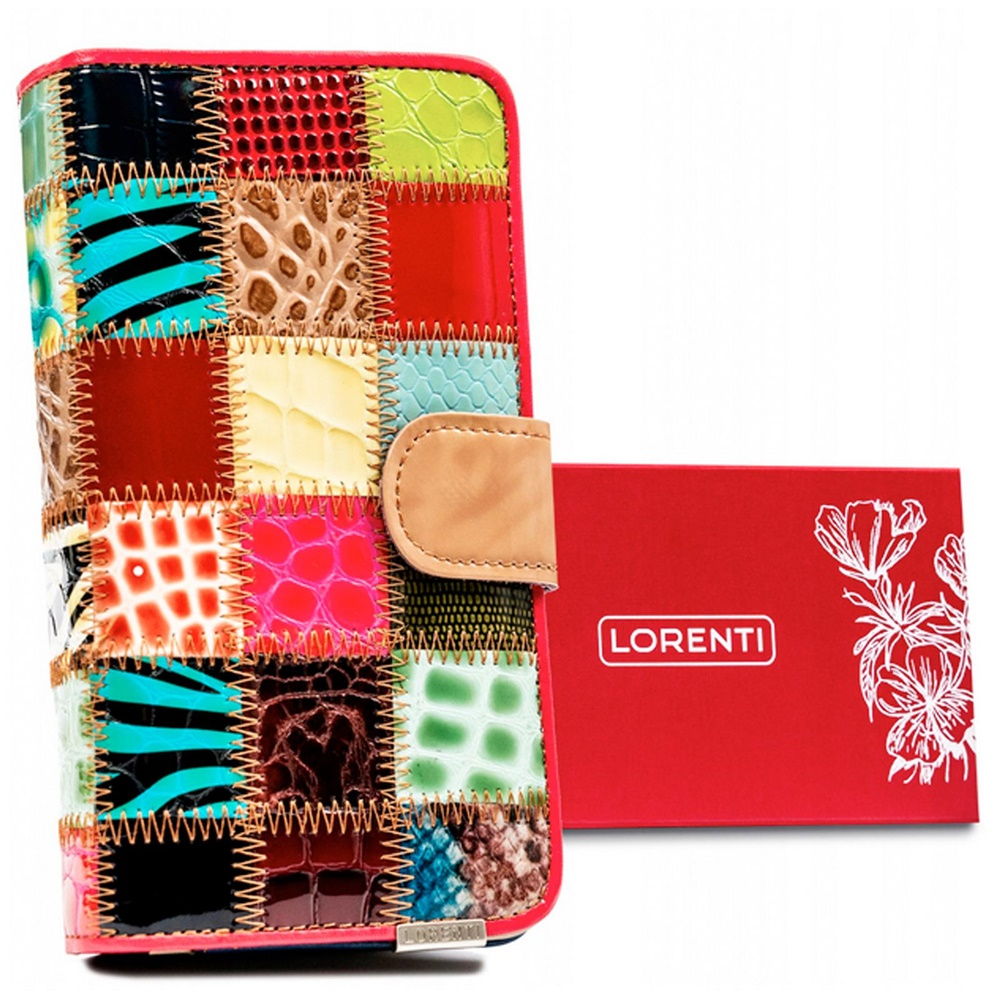 Velká tříoddílová kožená peněženka Lorenti no. 302 + RFID vícebarevná