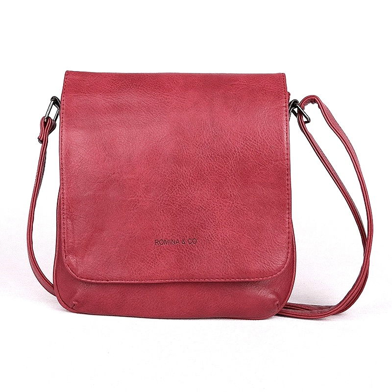 Malá crossbody kabelka ROMINA & CO F21 tmavěčervená s klopou