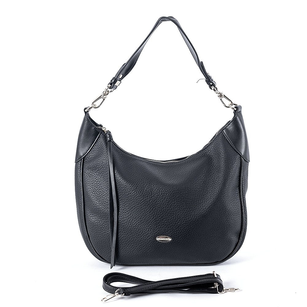 Středně velká moderní kabelka na rameno i crossbody David Jones CM6743 černá