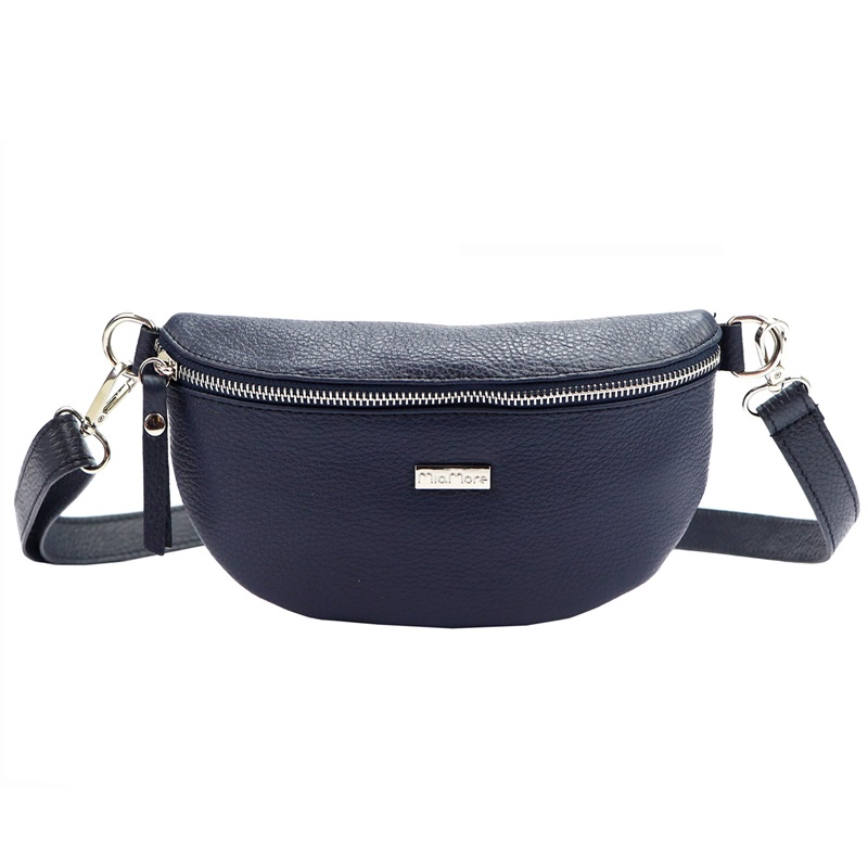 Dámská kožená ledvinka Mia More no. 029 tmavěmodrá