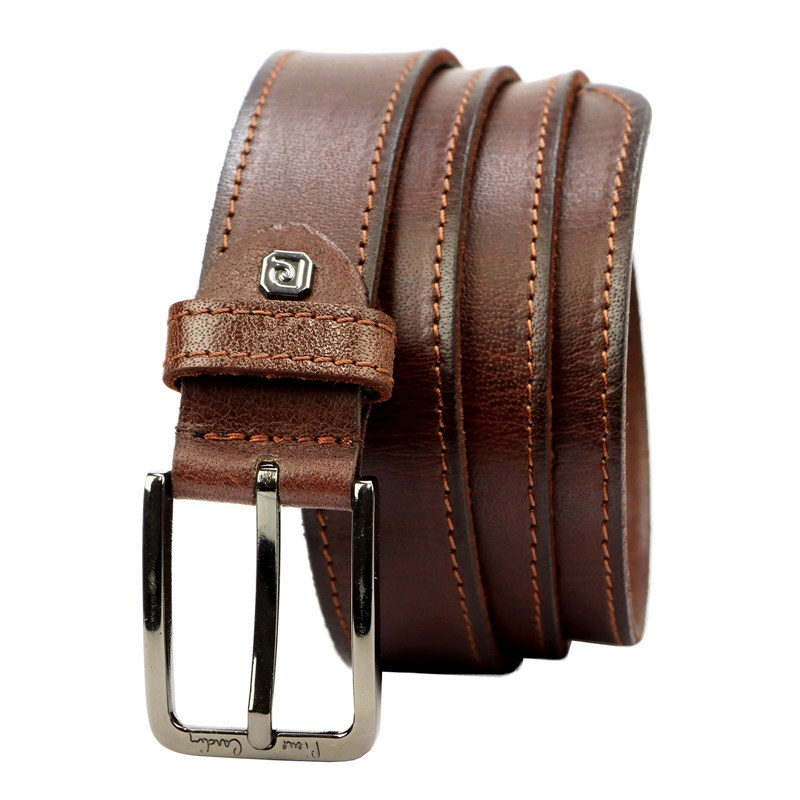 Pánský kožený opasek Pierre Cardin 5072 délka 130/115 cm hnědý