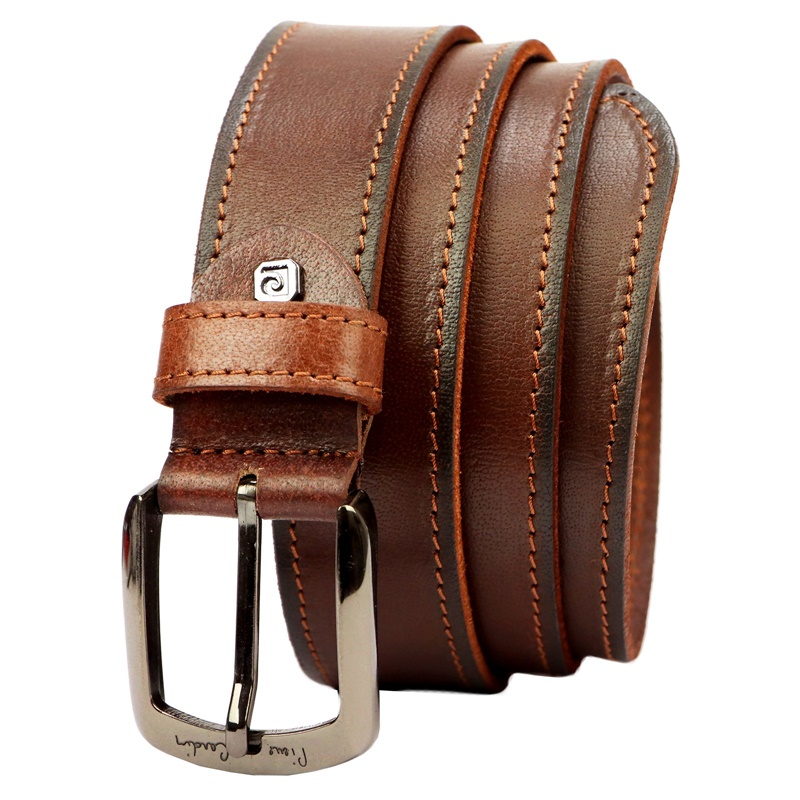 Pánský kožený opasek Pierre Cardin 5071 délka 130/115 cm hnědý