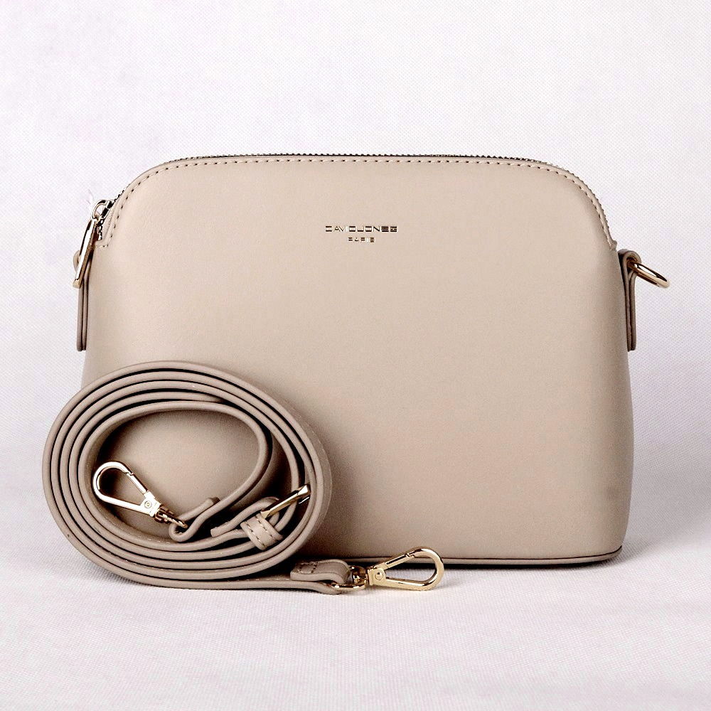 Malá pevná tříoddílová crossbody kabelka David Jones CM6938 šedá