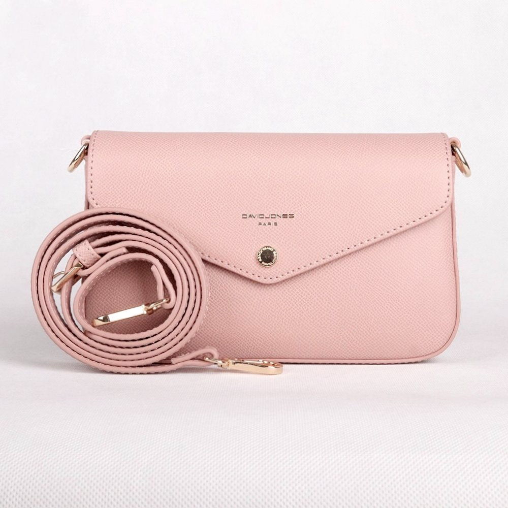 Malá crossbody kabelka David Jones CM6120B světlerůžová