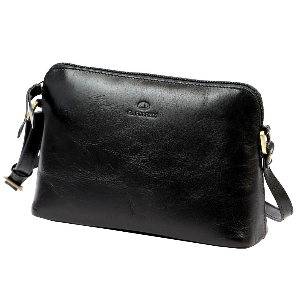 Malá kožená crossbody kabelka El Forrest černá