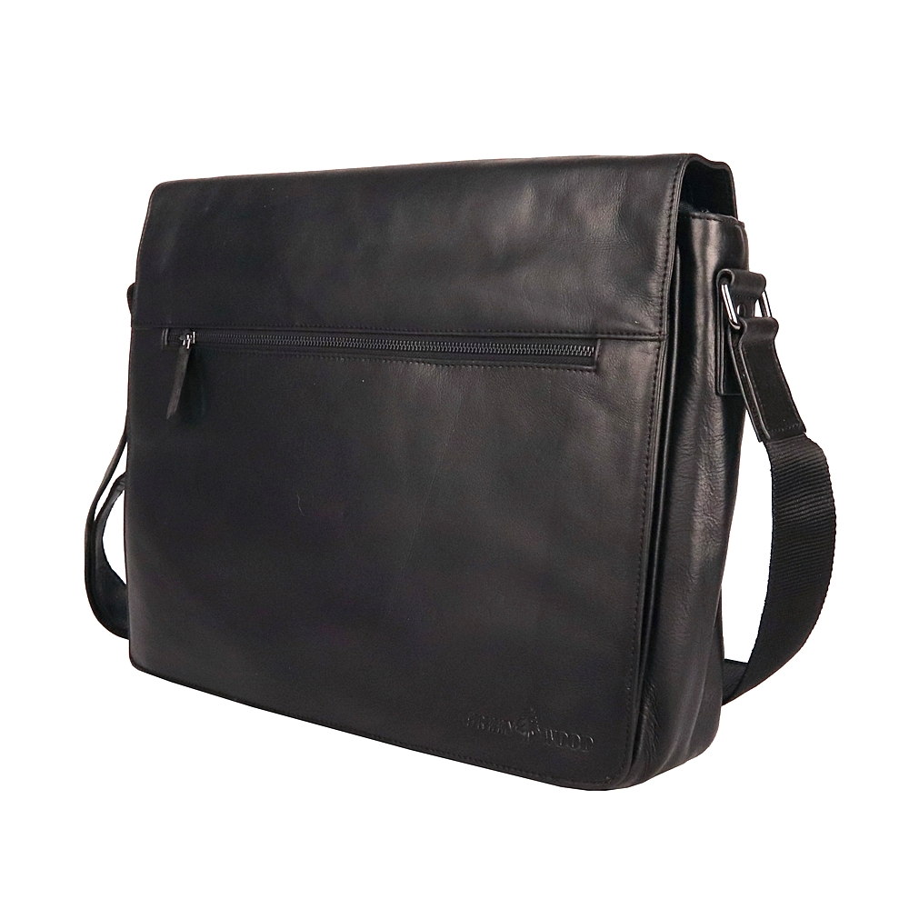 Opravdu velká kožená pánská crossbody taška GreenWood no. 835 černá na notebook