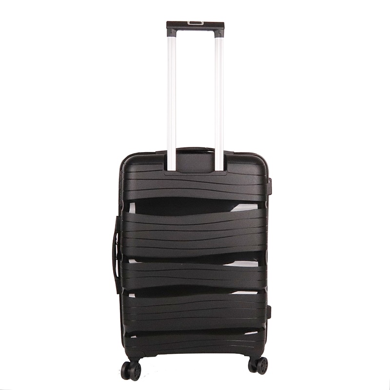 Černý plastový (polypropylen) středně velký kufr VIAGIO, obsah 60 l