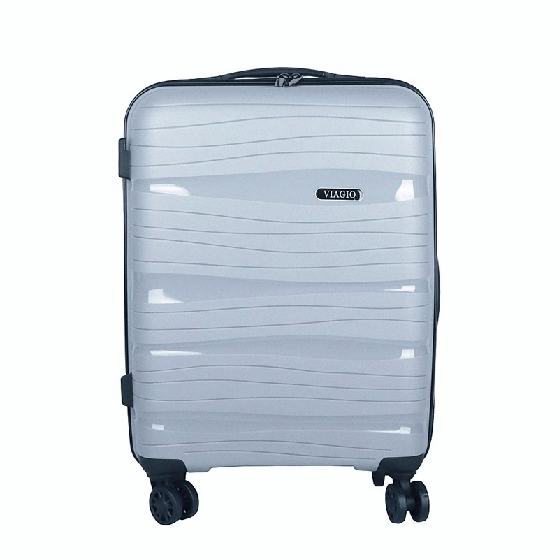 Malý plastový (polypropylen) kufr VIAGIO, obsah 35 l šedý