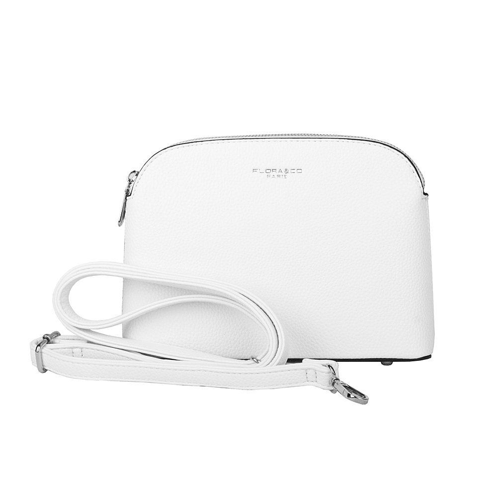 Dvouoddílová malá crossbody kabelka FLORA&CO 8503 bílá