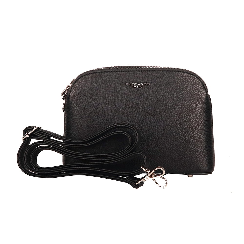 Dvouoddílová malá crossbody kabelka FLORA&CO 8503 černá