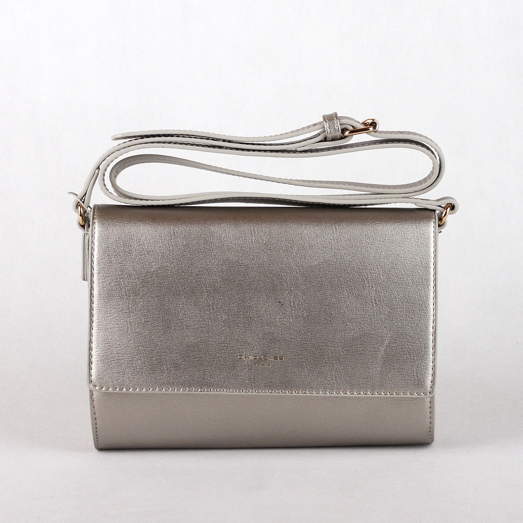 Malá crossbody kabelka David Jones CM3401 stříbrná