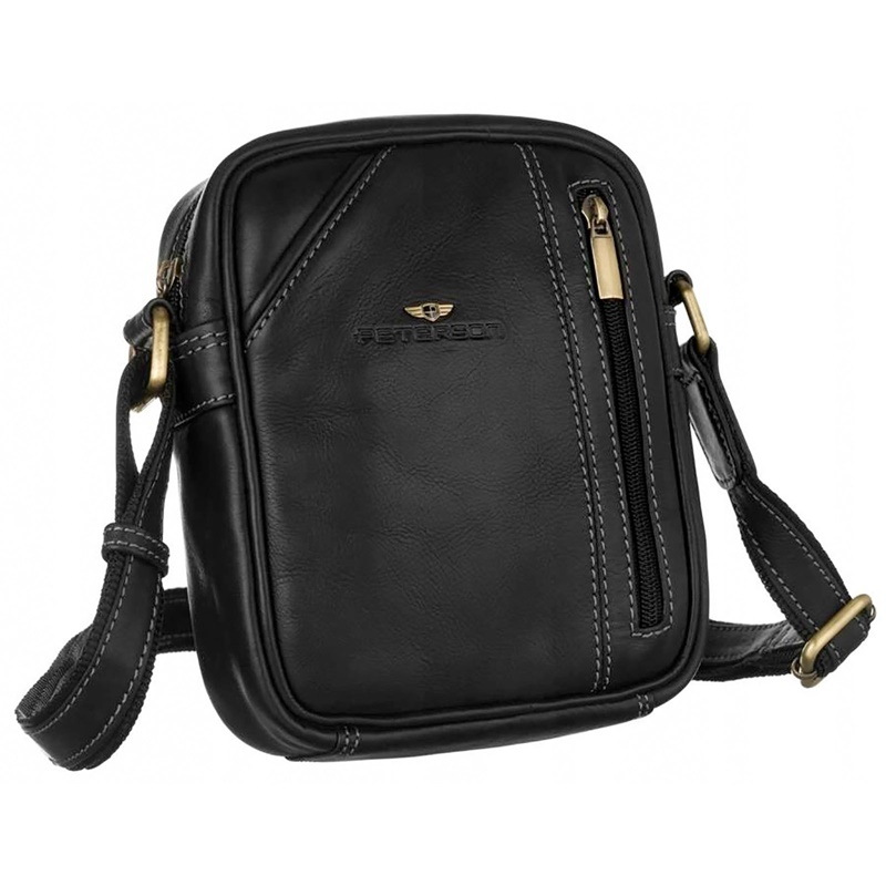 Pánská kožená crossbody taška Peterson 8023 černá