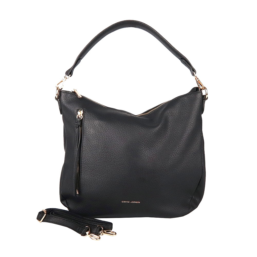 Středně vělká kabelka na rameno i crossbody David Jones 7026 černá