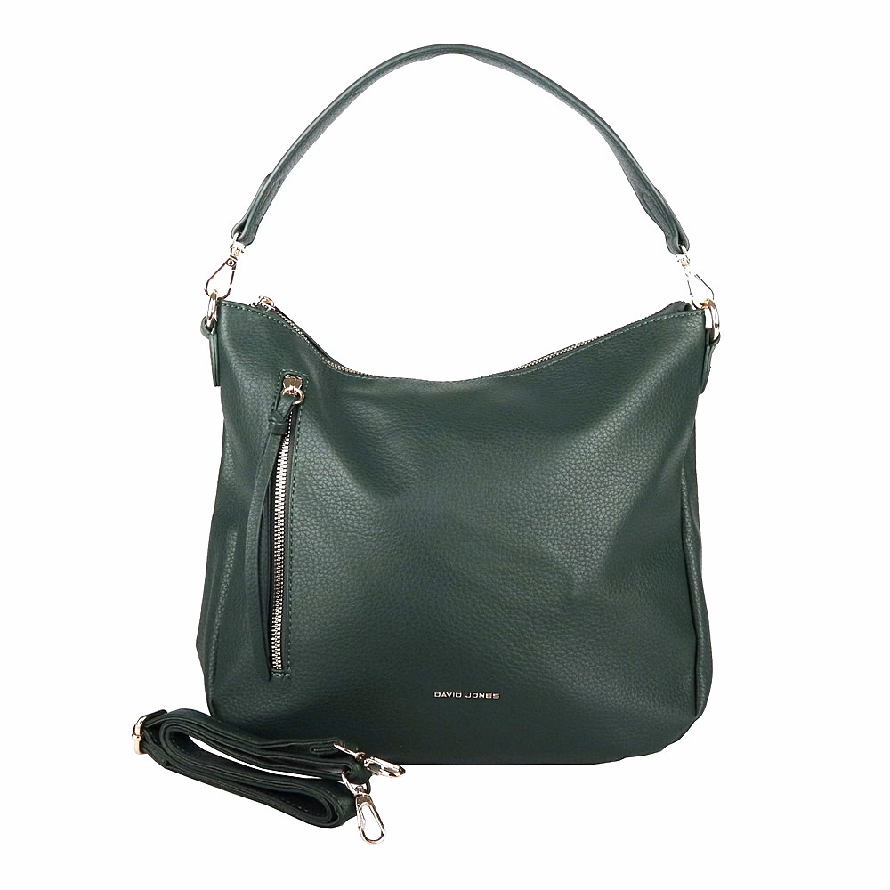 Středně vělká kabelka na rameno i crossbody David Jones 7026 zelená