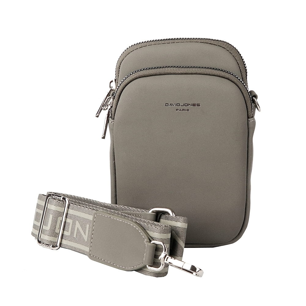 Dvouoddílová crossbody kabelka (taštička) na mobil David Jones CM6906A khaki