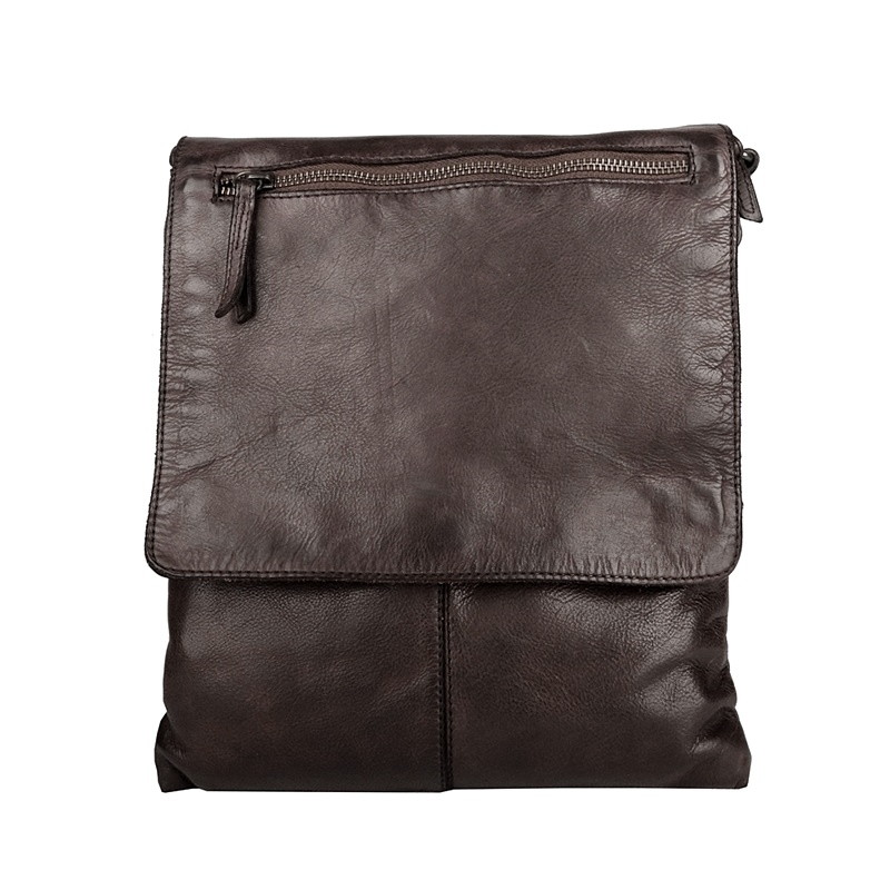 Luxusní kožená hladká crossbody pánská taška Gianni Conti no. 740 tmavěhnědá