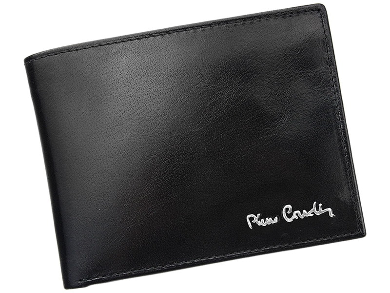 Menší kvalitní  kožená peněženka Pierre Cardin YS520.1 8824 černá