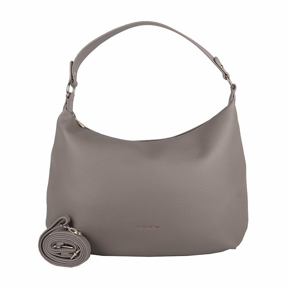 Středně vělká kabelka na rameno i crossbody David Jones CM6909B šedá