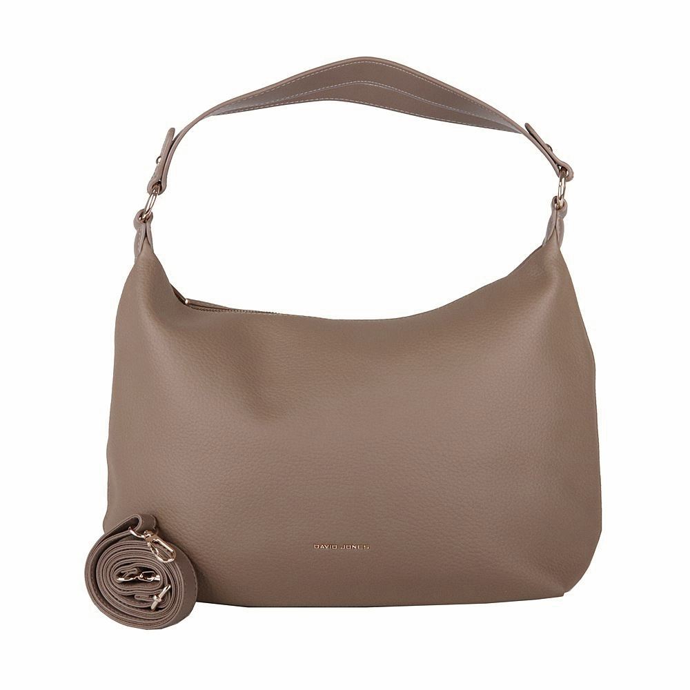 Středně vělká kabelka na rameno i crossbody David Jones CM6909B hnědá