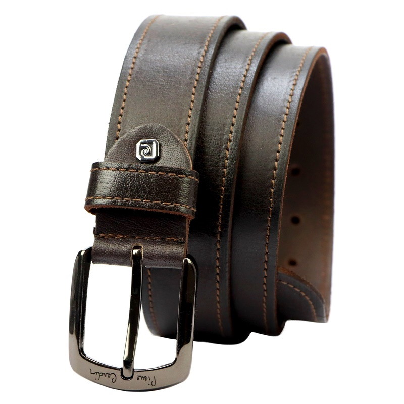 Pánský kožený opasek Pierre Cardin 5071 délka 135/120 cm tmavěhnědý