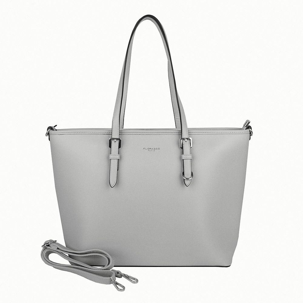 Velká elegantní kabelka na rameno FLORA&CO 1808 světlešedá