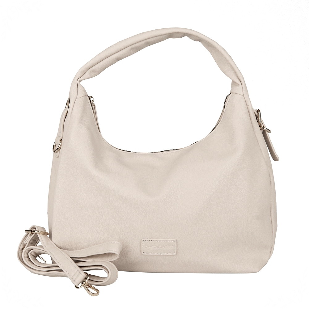 Středně velká kabelka na rameno David Jones CM7455 béžová