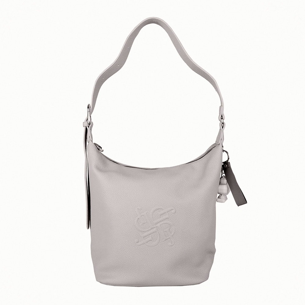 Středně velká kabelka na rameno David Jones CM7236a světlešedá