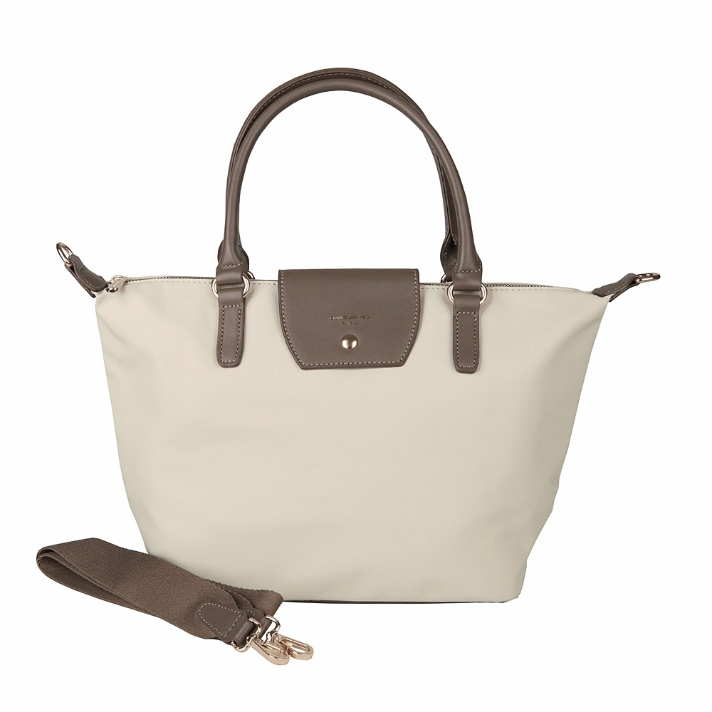 Moderní kabelka do ruky i na rameno David Jones CM7331 mandlově mléčná