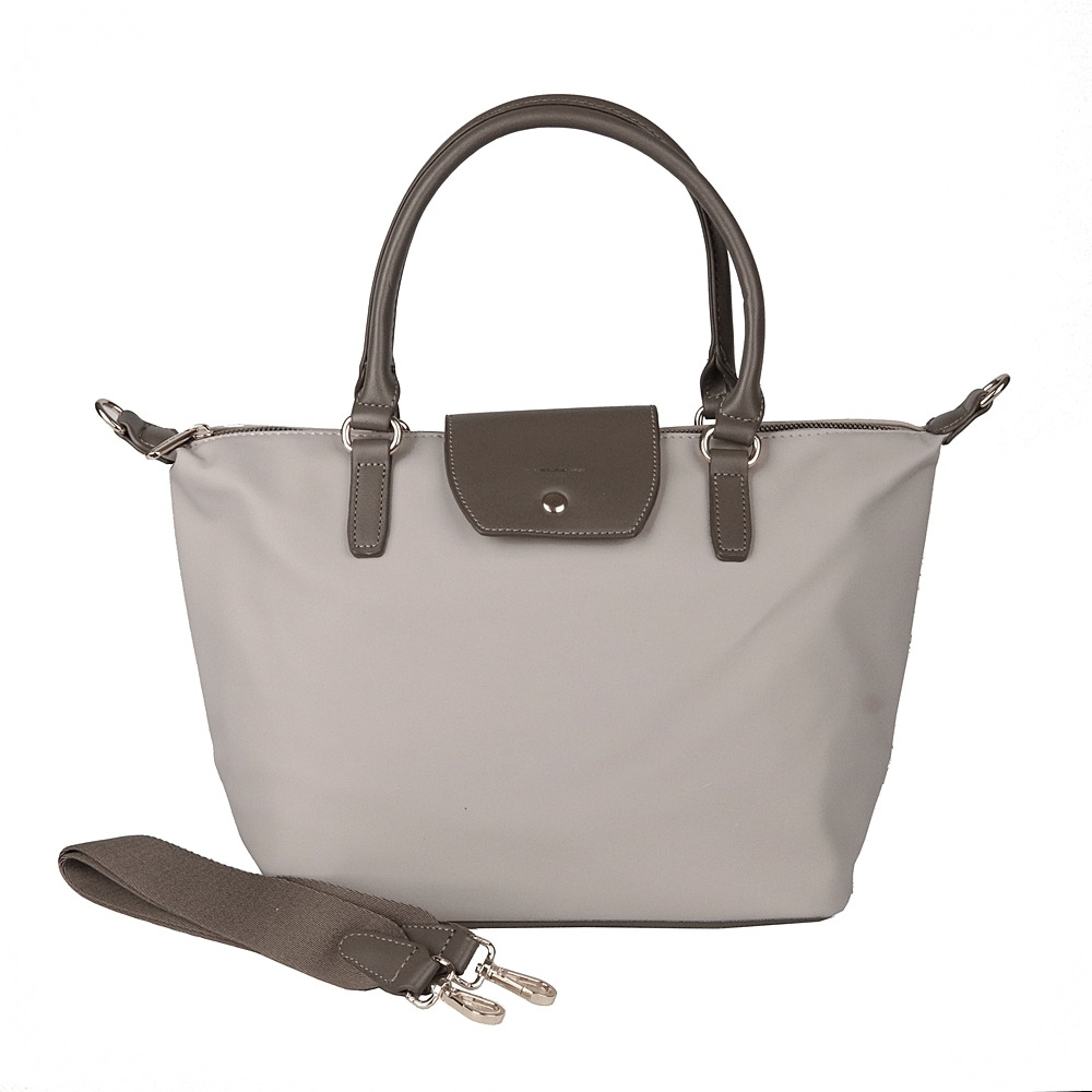 Moderní kabelka do ruky i na rameno David Jones CM7331 šedo-hnědá