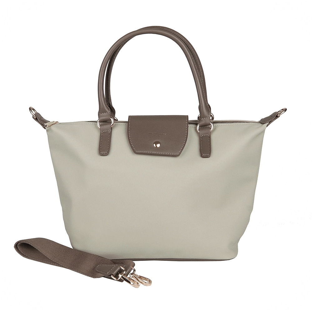 Moderní kabelka do ruky i na rameno David Jones CM7331 šedo-zelenkavá