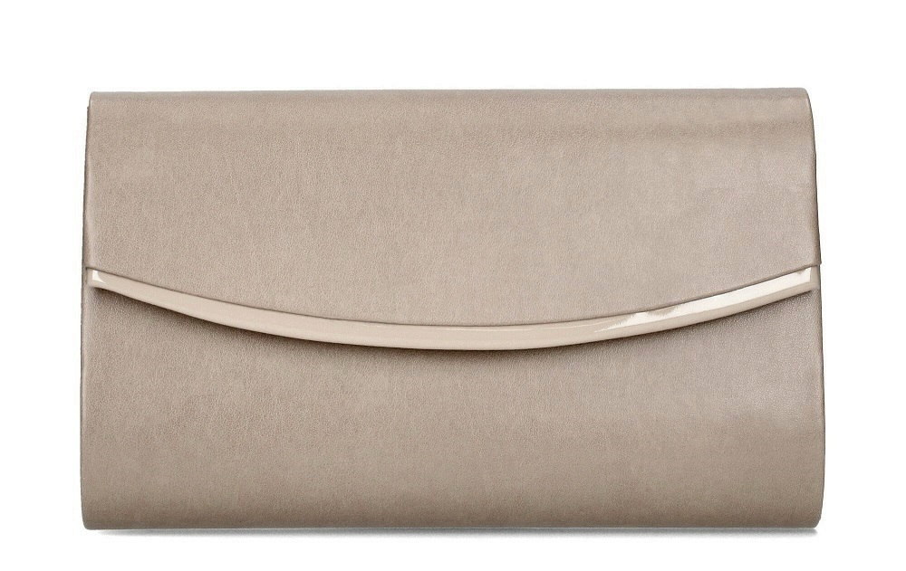 Pevné matné psaníčko 116621 béžovo-hnědé